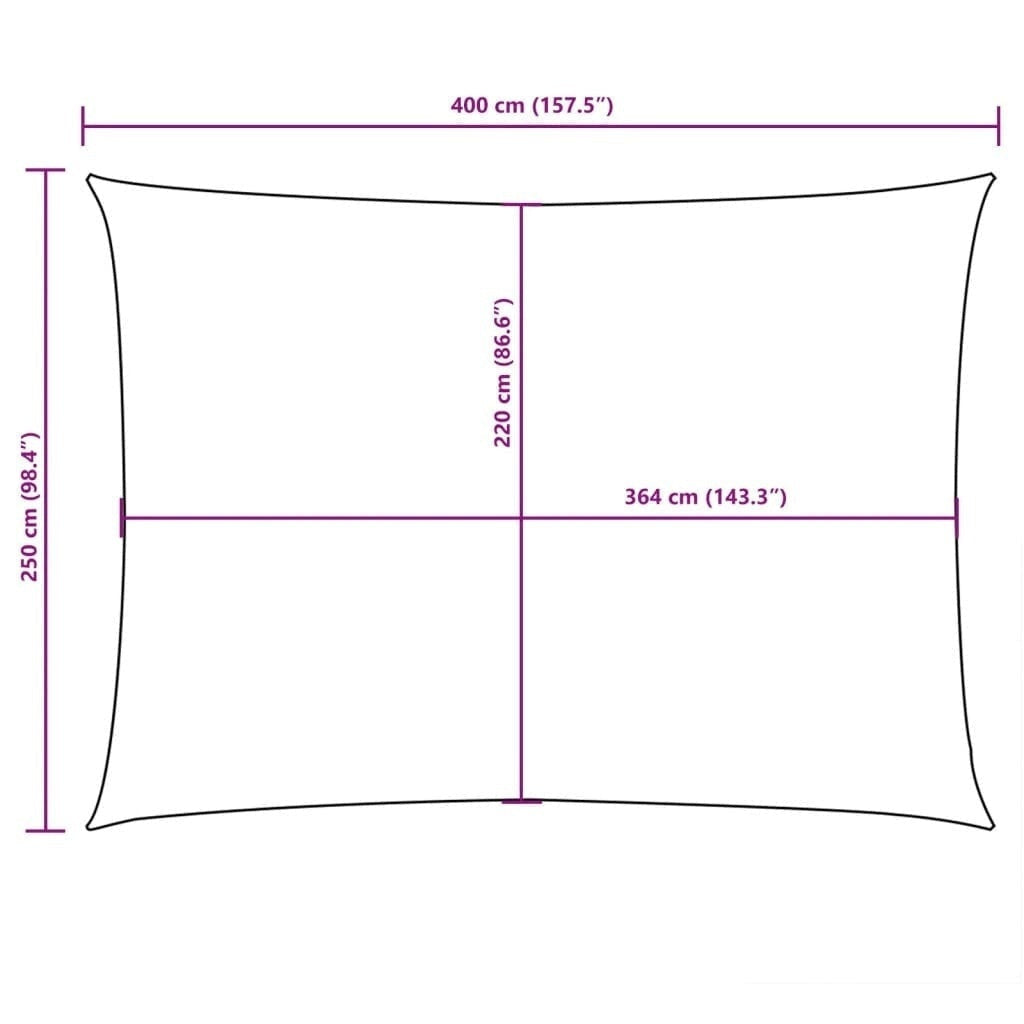 Parasole a Vela Oxford Rettangolare 2,5×4 m Verde Scuro - Image 145 of 250