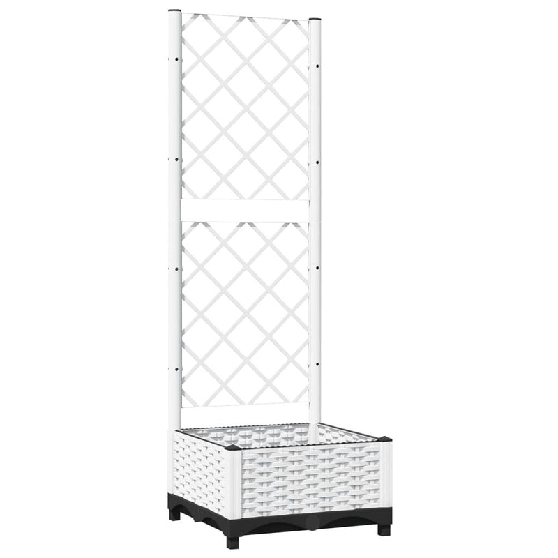 Fioriera da Giardino con Graticcio in PP 40×40×121,5 cm Bianco - Image 84 of 250