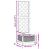 Fioriera da Giardino con Graticcio in PP 40×40×121,5 cm Bianco - Image 104 of 250