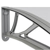 Tettoia per Porta in Policarbonato 350×75 cm Grigio e Trasparente - Image 64 of 250