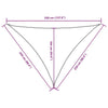 Parasole a Vela in Tessuto Oxford Triangolare 2,5×2,5×3,5 m Verde Scuro - Image 49 of 250