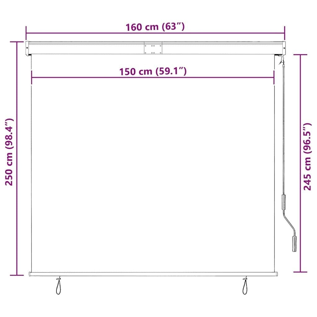 Tenda a Rullo per Esterni con Rivestimento PA 160×250 cm Arancione e Marrone - Image 118 of 250