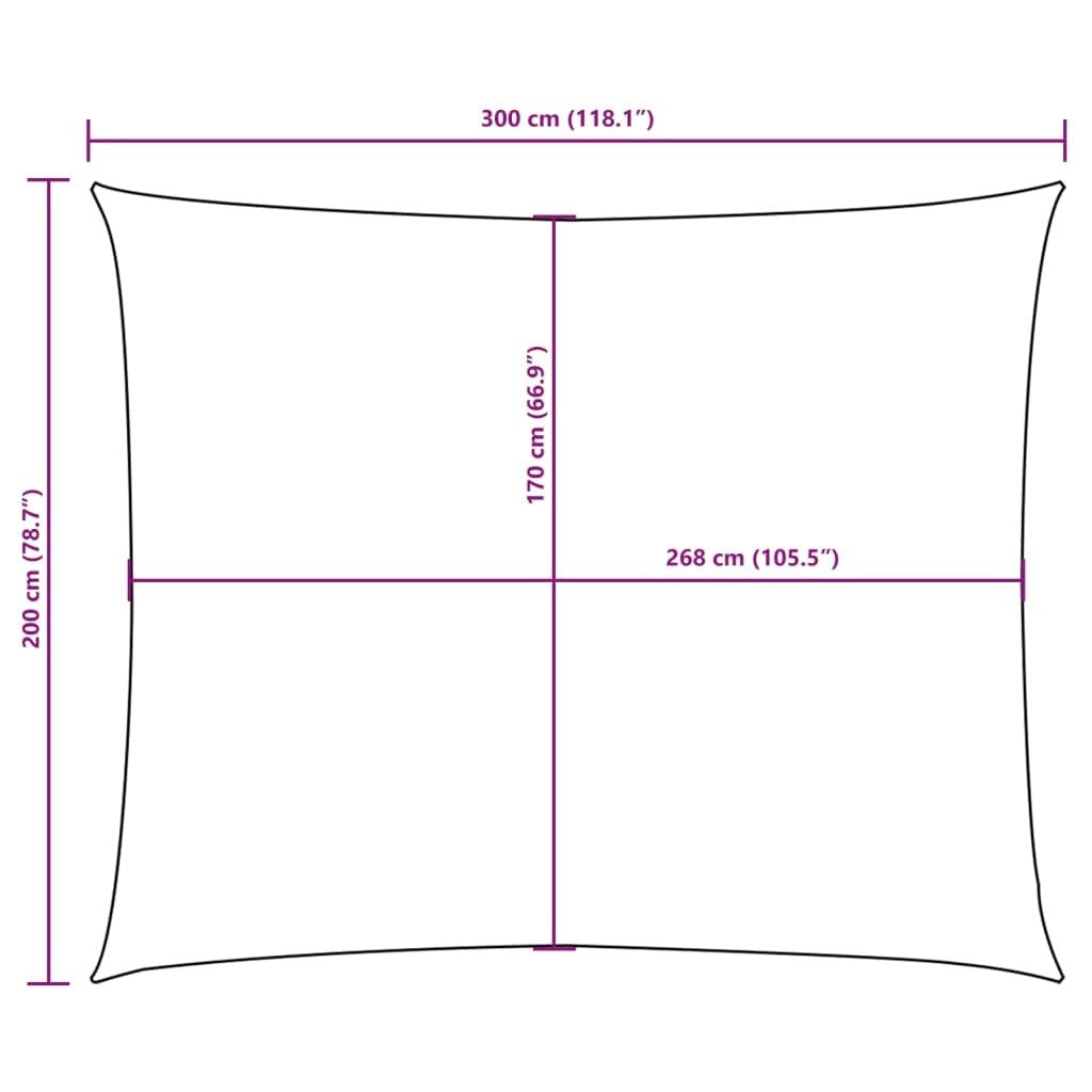 Parasole a Vela in Tessuto Oxford 2×3 m Antracite - Image 132 of 250