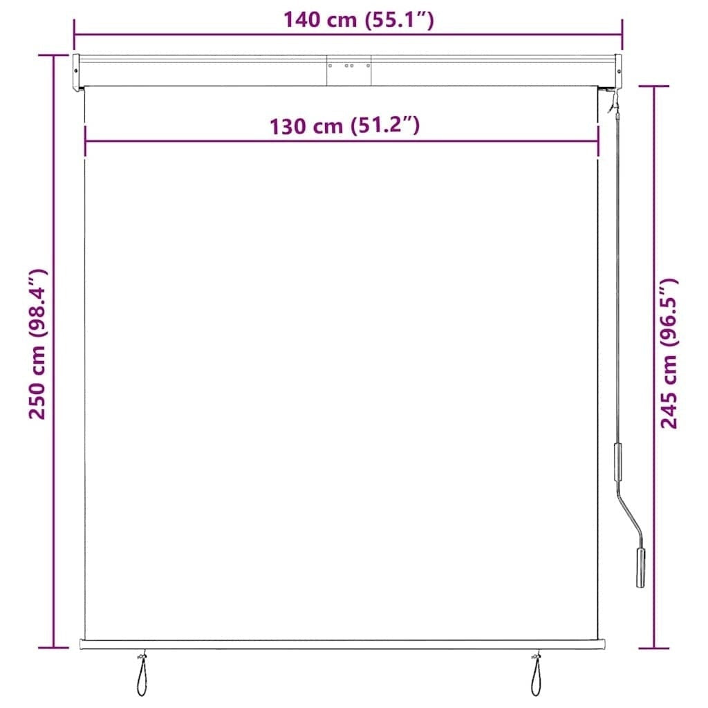 Tenda a Rullo per Esterni Poliestere 140×250 cm Antracite - Image 144 of 250