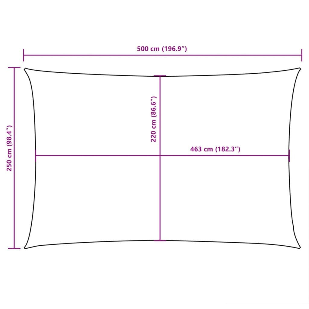 Parasole a Vela in Tessuto Oxford 2,5×5 m Nero - Image 145 of 250