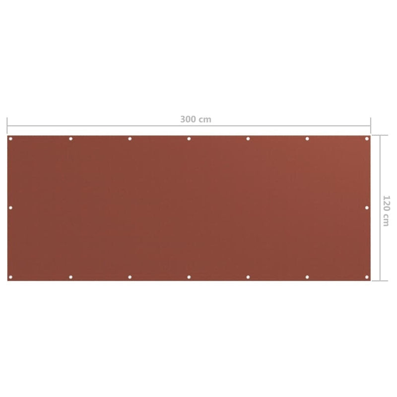 Paravento da Balcone in Tessuto Oxford Rivestito PU 120×300 cm Terracotta - Image 52 of 250
