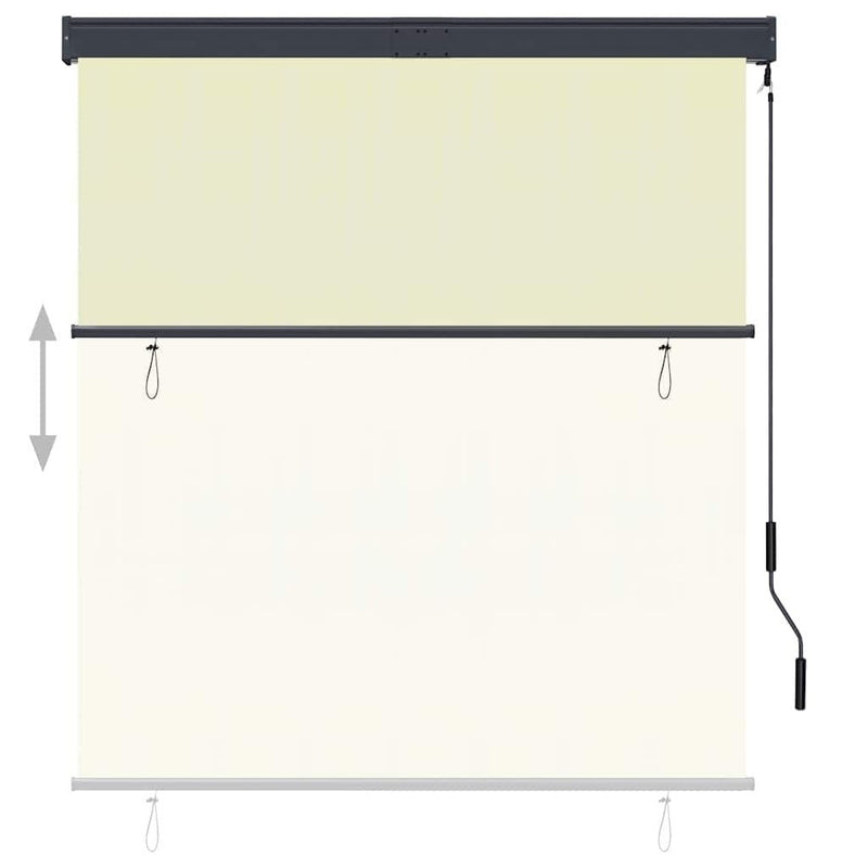 Tenda a Rullo per Esterni, Tessuto PA, Meccanismo a Manovella, 140×250 cm, Crema - Image 126 of 250