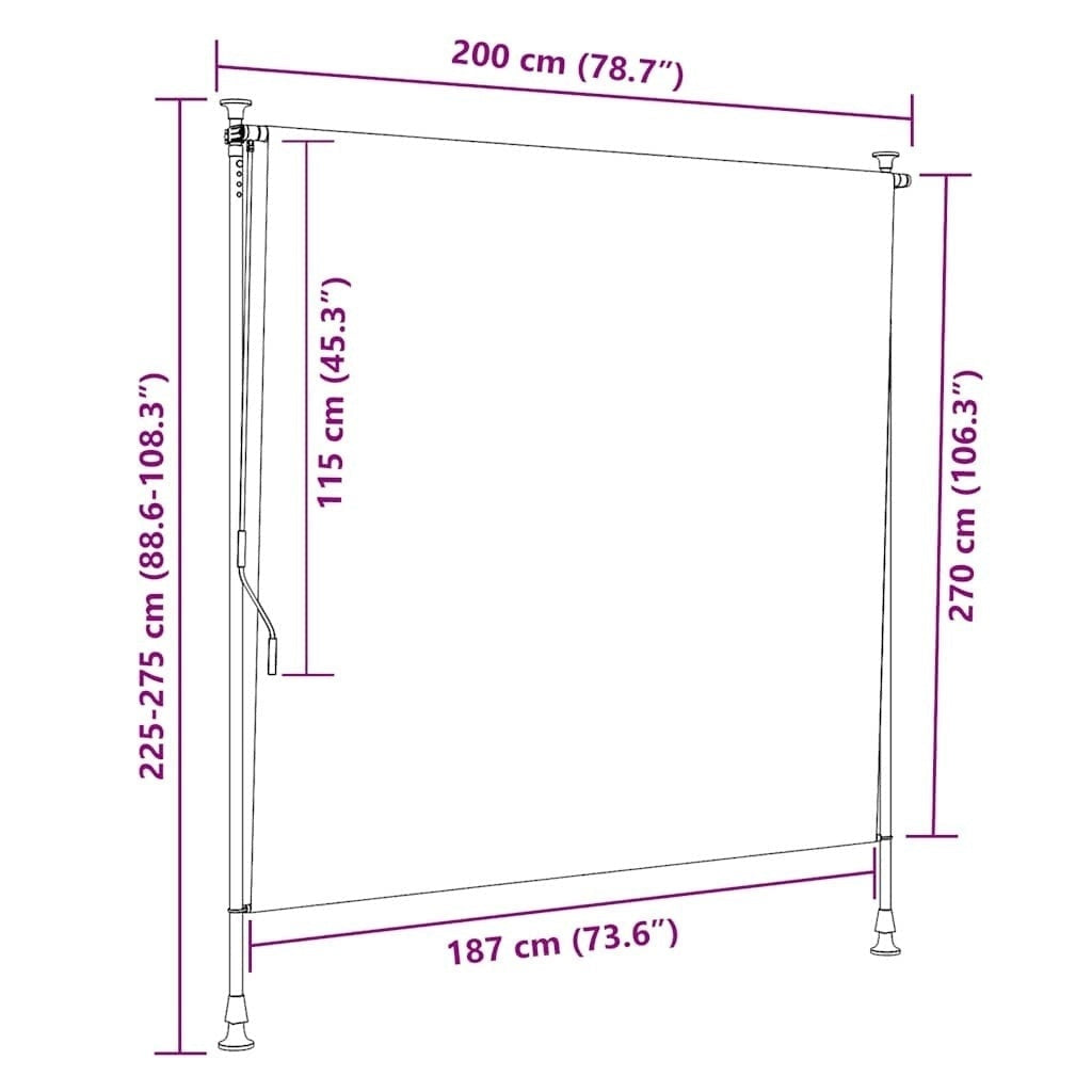 Tenda a Rullo per Esterni 200×270 cm Crema - Image 149 of 250