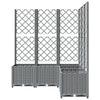 vidaXL Garden Planter with Trellis, PP, 120x40x136cm, Light Grey - Image 75 of 248