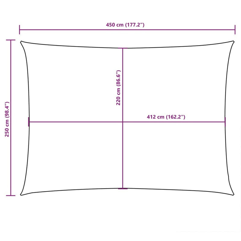 Parasole Vela Oxford Rettangolare 2,5×4,5 m Blu - Image 151 of 249