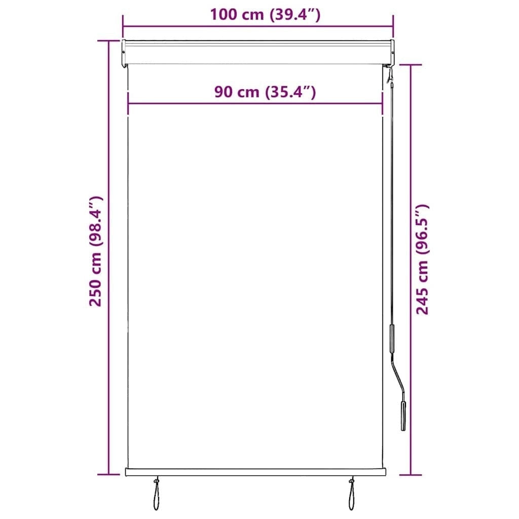 Tenda a Rullo per Esterni 100×250 cm Blu e Bianca - Image 142 of 250