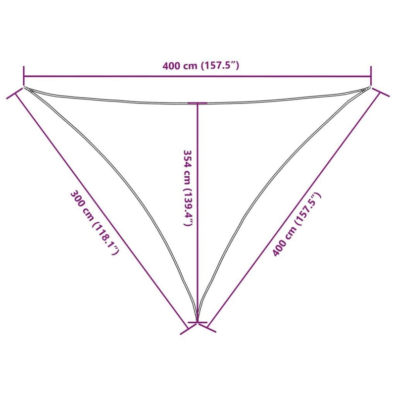 Parasole a Vela Triangolare in Tessuto Oxford Rivestito in PU 3×4×4 m Rosso - Image 161 of 250