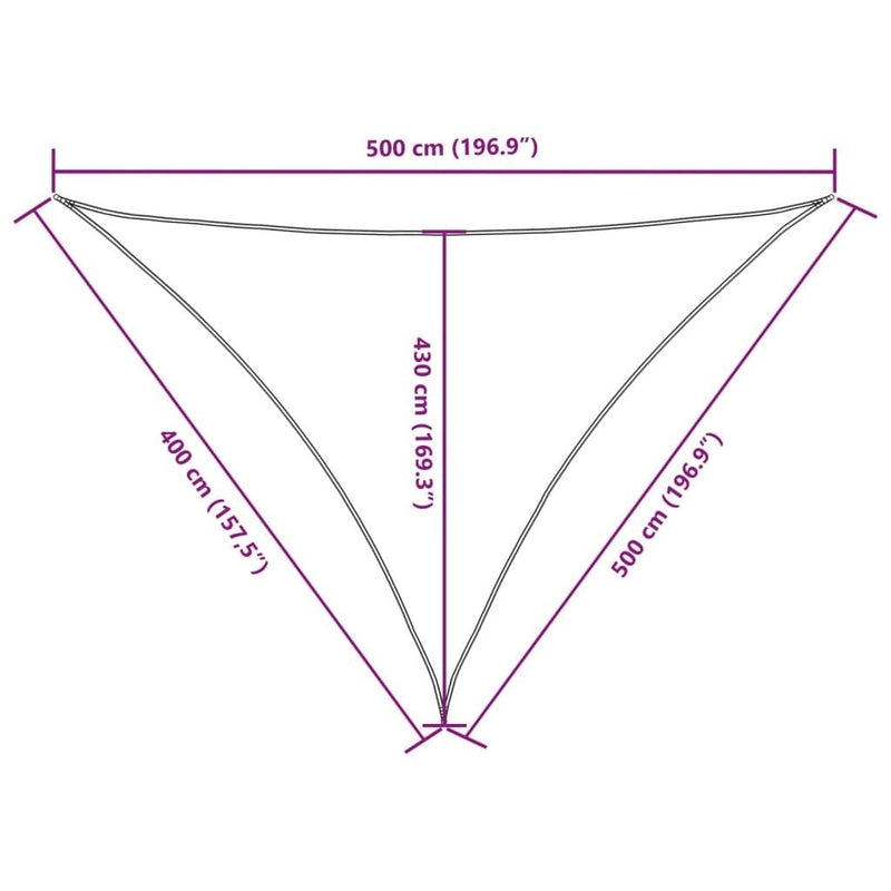 Parasole a Vela Oxford Triangolare 4×5×5 m Verde Scuro - Image 90 of 250