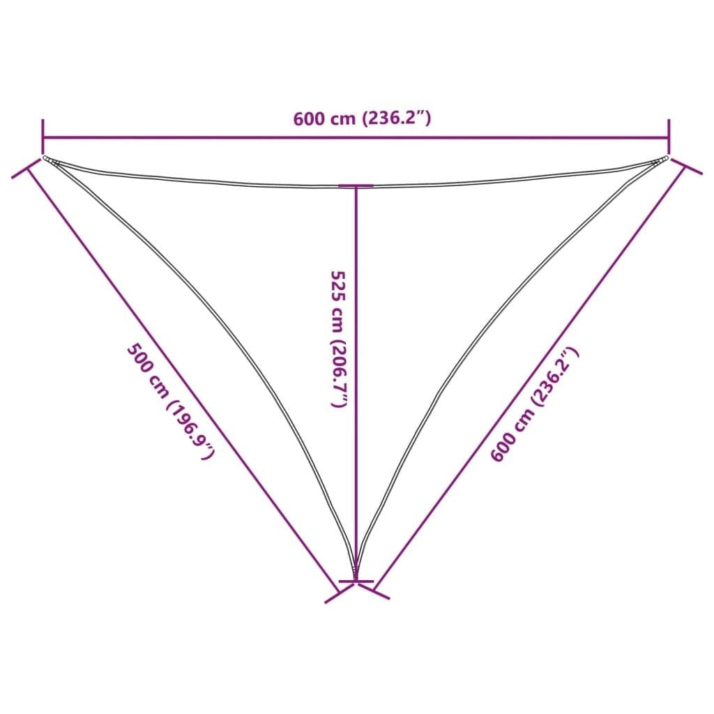 Parasole a Vela Oxford Triangolare 5×6×6 m Blu - Image 153 of 250