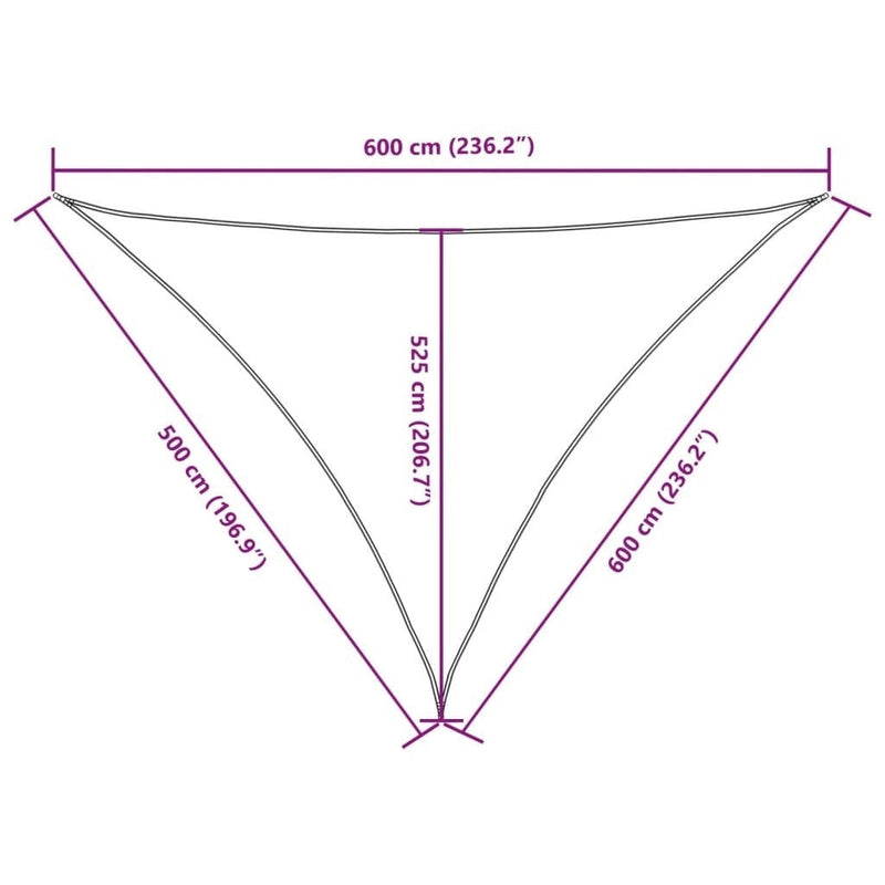 Parasole a Vela Oxford Triangolare 5×6×6 m Blu - Image 160 of 250