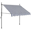 Toldo Retráctil Manual con LED vidaXL 150 cm Azul y Blanco - Image 184 of 214