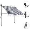 Toldo Retráctil Manual con LED vidaXL 150 cm Azul y Blanco - Image 197 of 214
