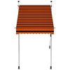 vidaXL Manual Retractable Awning, 100 cm Width, Orange and Brown - Image 101 of 250