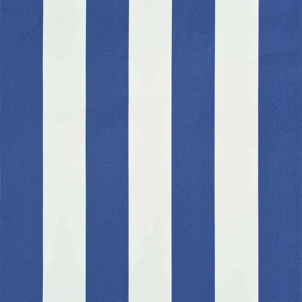 vidaXL Retractable Awning, Steel and Polyester, 150x150 cm, Blue and White - Image 170 of 250