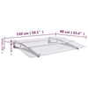 vidaXL Door Canopy, 150x90 cm, PET and Steel, Silver and Transparent - Image 103 of 228