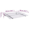 vidaXL Door Canopy, 150x90 cm, PET and Steel, Silver and Transparent - Image 107 of 228