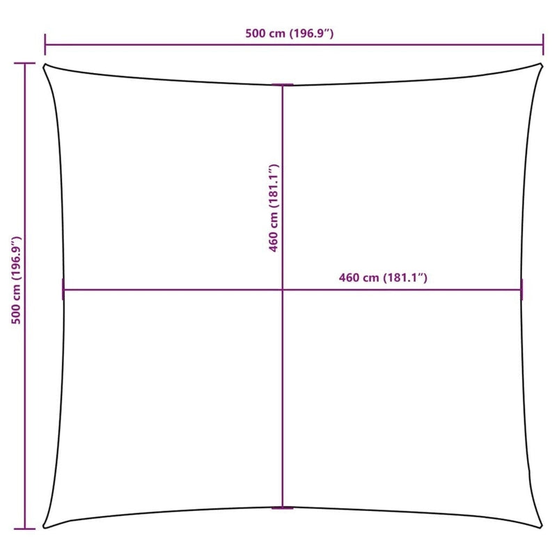 Vela Parasole in Tela Oxford Quadrata 5×5 m Bianco - Image 152 of 250