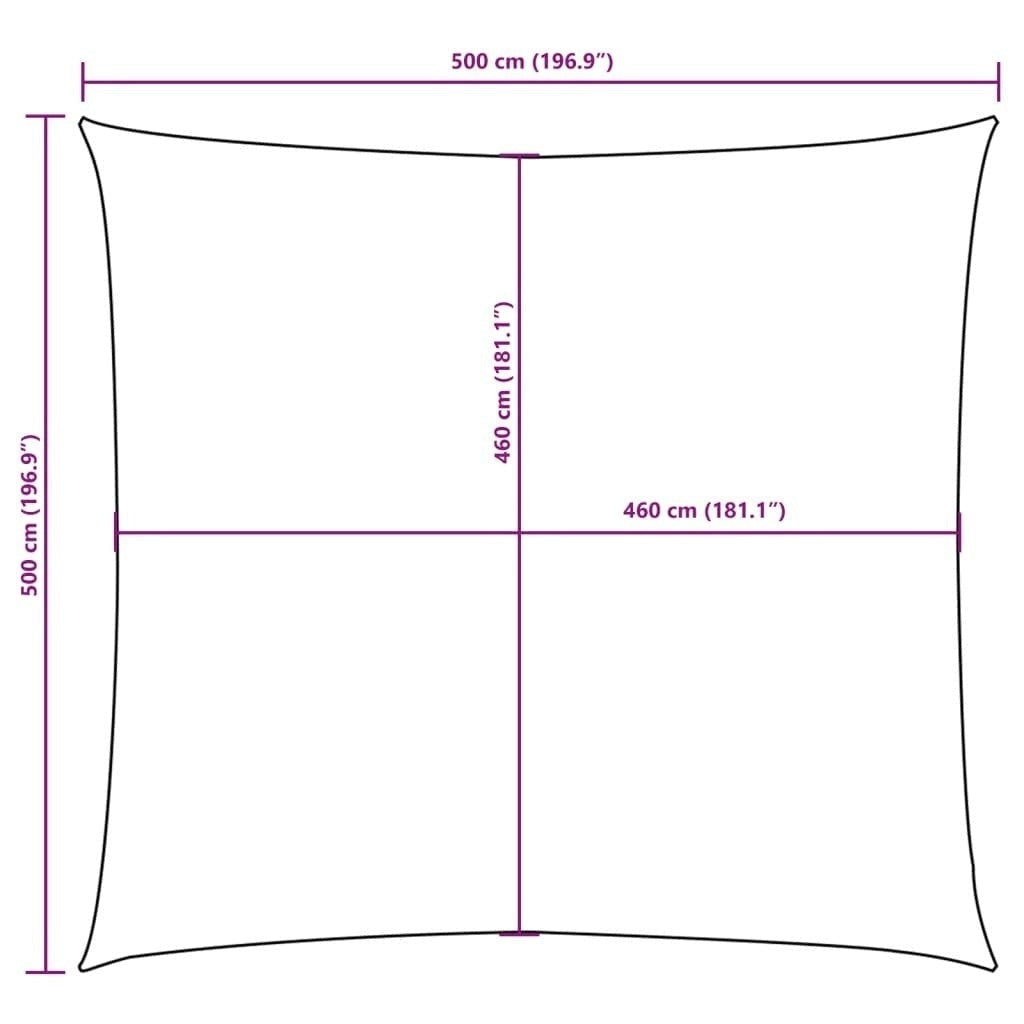 Vela Parasole in Tela Oxford Quadrata 5×5 m Bianco - Image 164 of 250