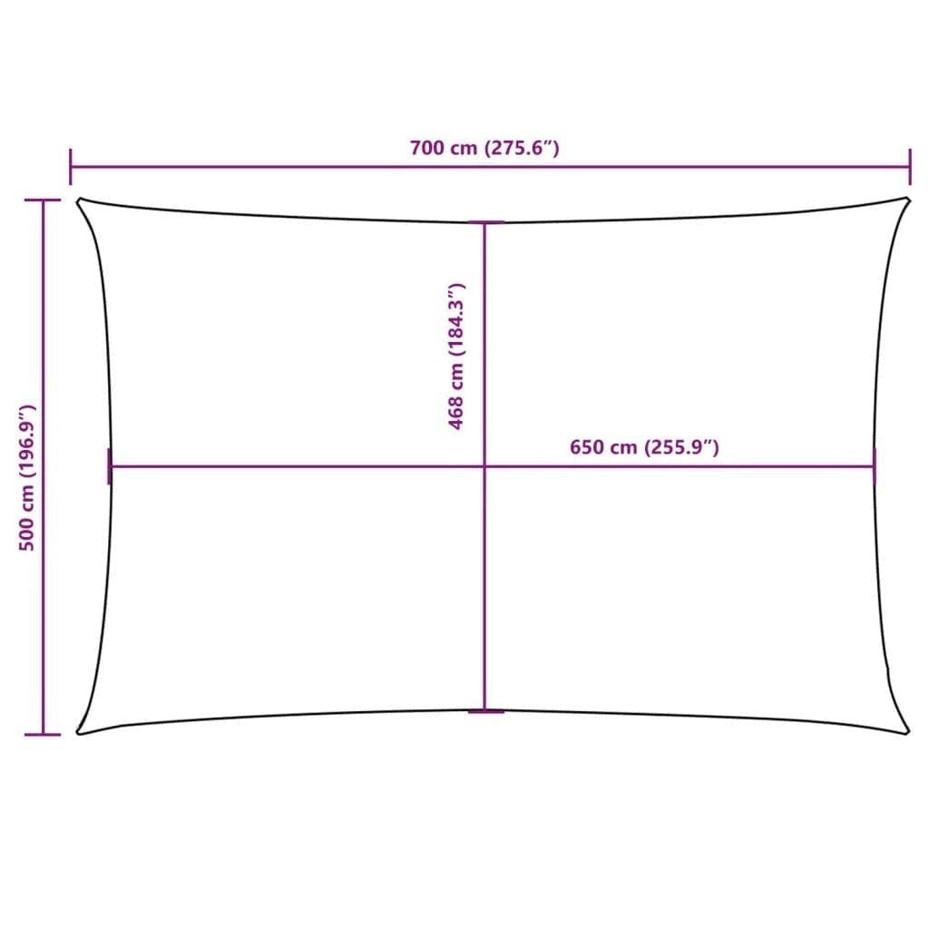 vidaXL Toldo de Vela Rectangular de Tejido Oxford 5x7m Gris Topo - Image 116 of 250