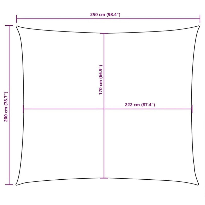 Parasole a Vela Oxford Rettangolare 2×2,5 m Blu - Image 95 of 250