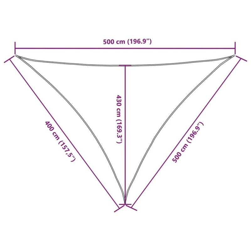 Parasole a Vela Oxford Triangolare 4×5×5 m Verde Scuro - Image 112 of 250