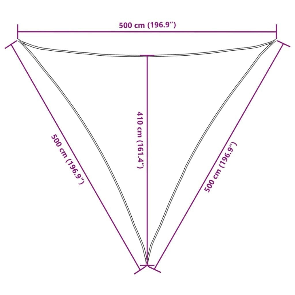 Parasole a Vela Oxford Triangolare 5×5×5 m Nero - Image 79 of 250