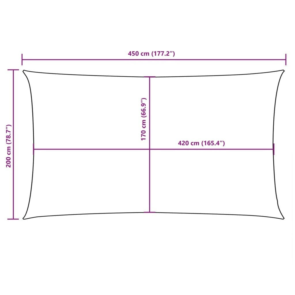 Parasole a Vela in Tessuto Oxford 2×4,5 m Giallo - Image 195 of 250