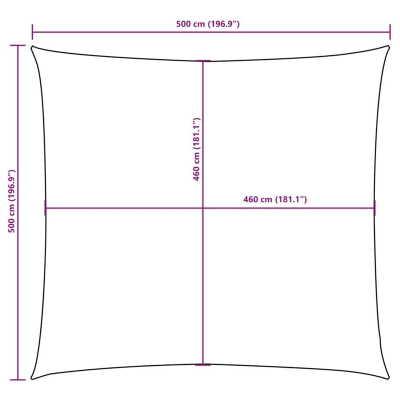 Vela Parasole in Tessuto Oxford 5×5 m Quadrata Arancione - Image 169 of 250