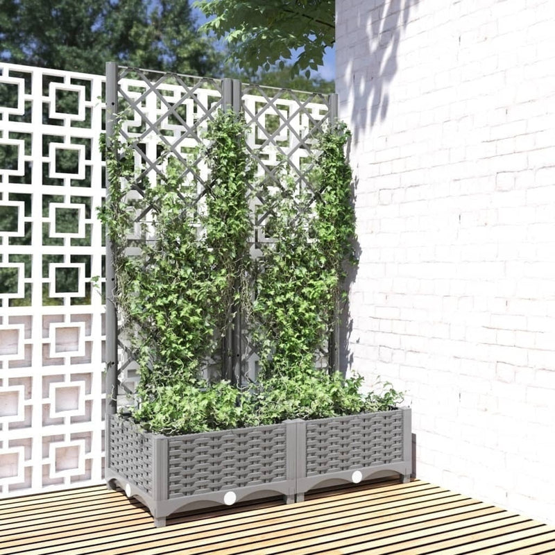 Fioriera da Giardino e Graticcio Grigio Chiaro 80×40×121,5cm PP - Image 225 of 250