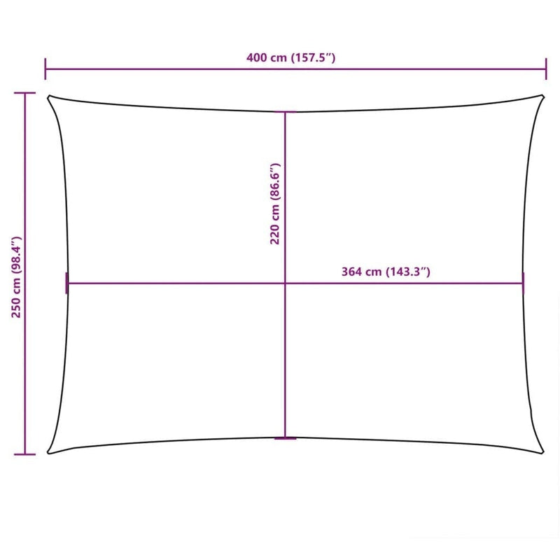 Parasole a Vela Oxford Rettangolare 2,5×4 m Verde Scuro - Image 172 of 250