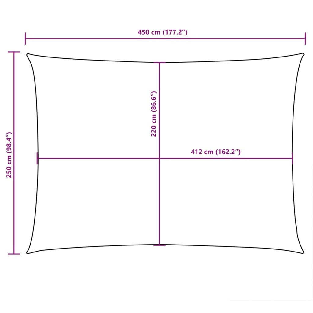 Parasole Vela Oxford Rettangolare 2,5×4,5 m Blu - Image 187 of 249
