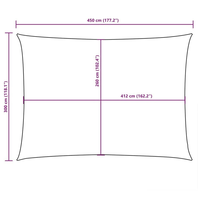 Parasole a Vela Oxford Rettangolare 3×4,5 m Nero - Image 216 of 250