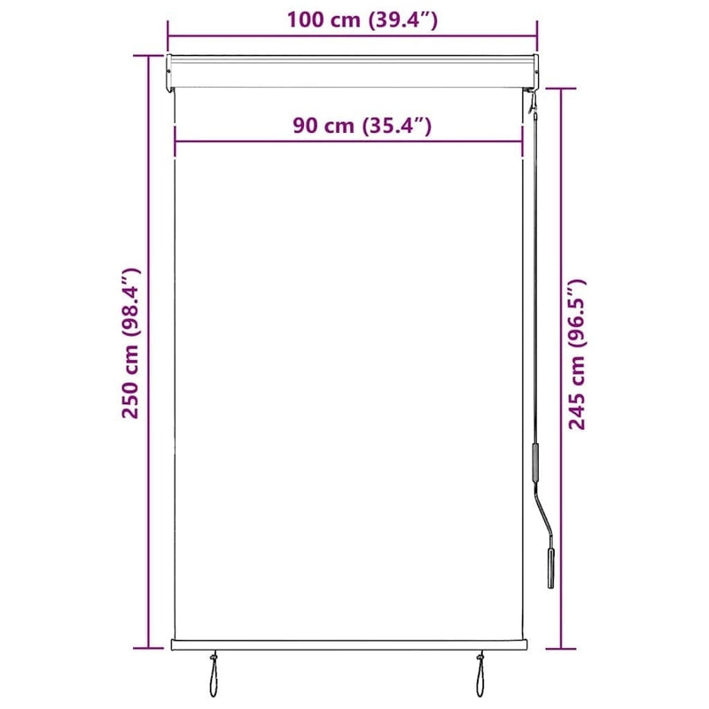 Tenda a Rullo per Esterni 100×250 cm Blu e Bianca - Image 165 of 250