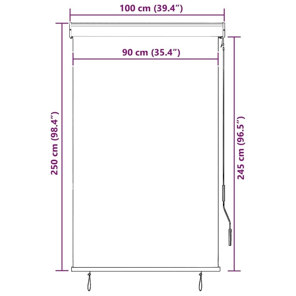 Tenda a Rullo per Esterni 100×250 cm Blu e Bianca - Image 171 of 250