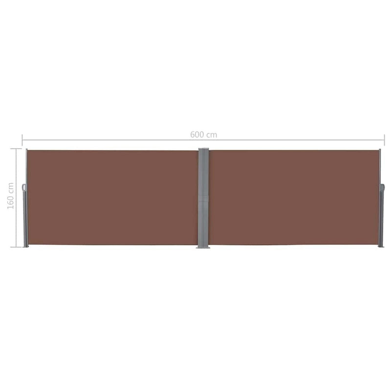 Tenda da Sole Laterale Retrattile 160×600 cm Marrone - Image 111 of 250