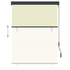 Tenda a Rullo per Esterni in Poliestere 120×250 cm Crema - Image 208 of 250