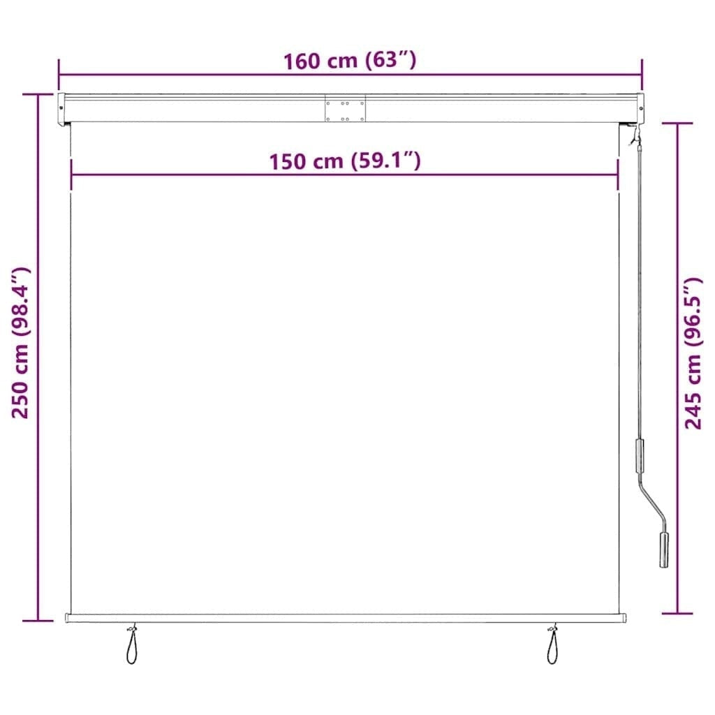 Tenda a Rullo per Esterni con Rivestimento PA 160×250 cm Arancione e Marrone - Image 147 of 250
