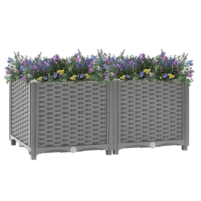 vidaXL Raised Garden Bed 80x40x38 cm Polypropylene - Image 250 of 250