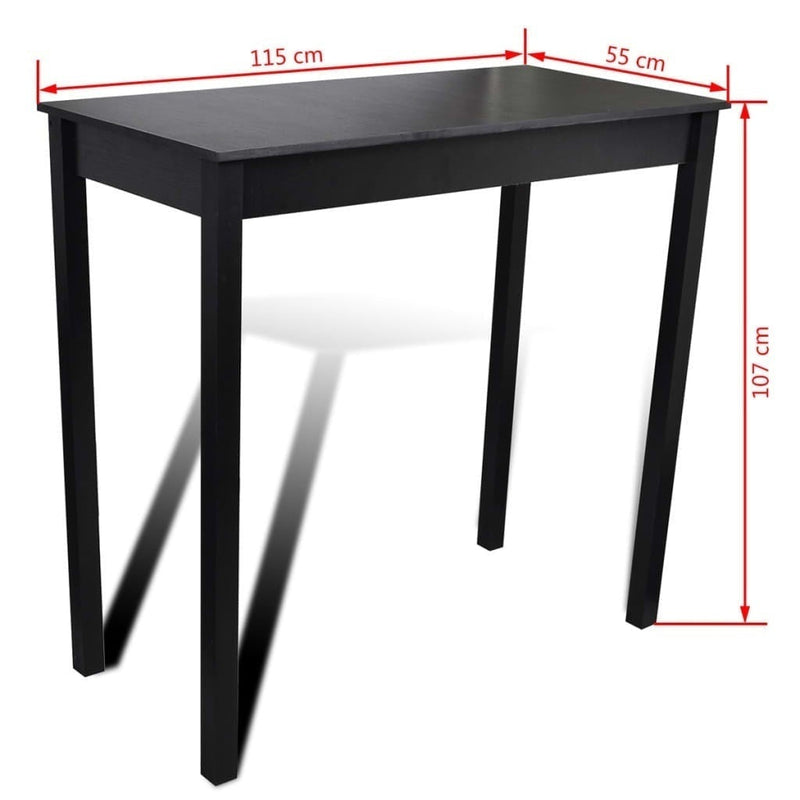 Set Tavolo Bar 4 Sgabelli Piano MDF e Legno di Pino 115×55×107 cm Nero - Image 158 of 229