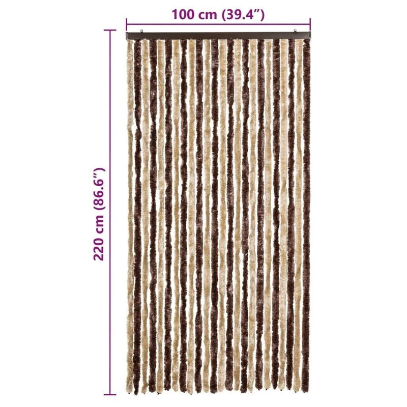 Zanzariera Beige e Marrone Chiaro 100×220 cm Ciniglia - Image 133 of 250