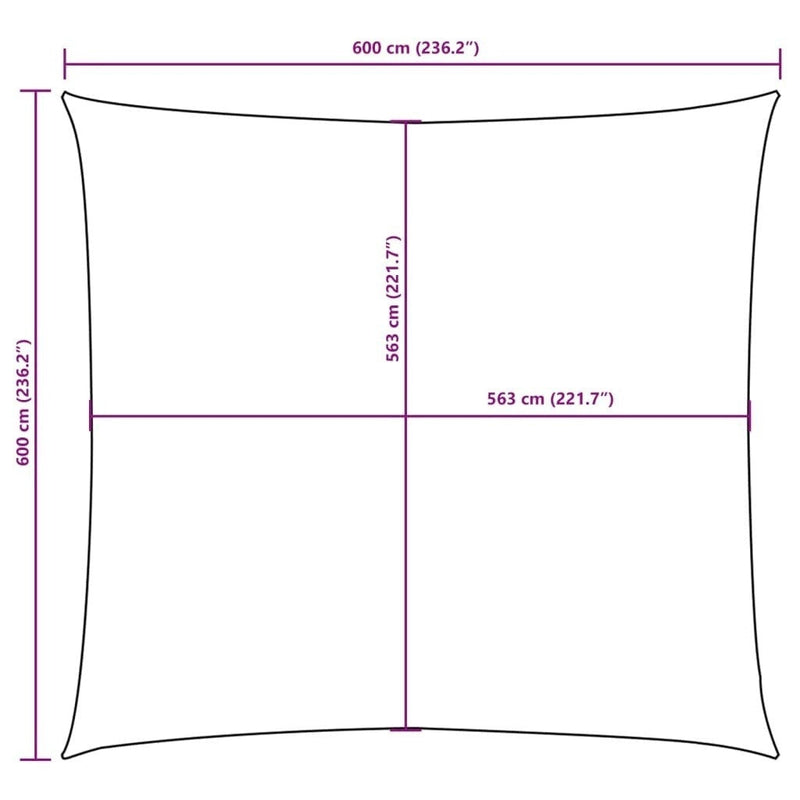 Parasole a Vela in Tela Oxford 6×6 m Blu - Image 208 of 250