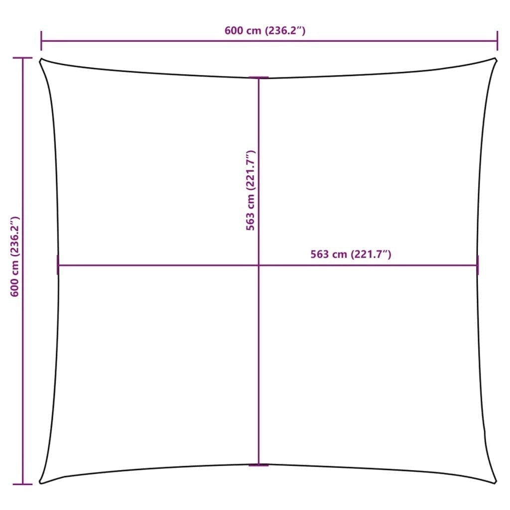 Vela Parasole Quadrata in Tela Oxford 6×6 m Crema - Image 200 of 222