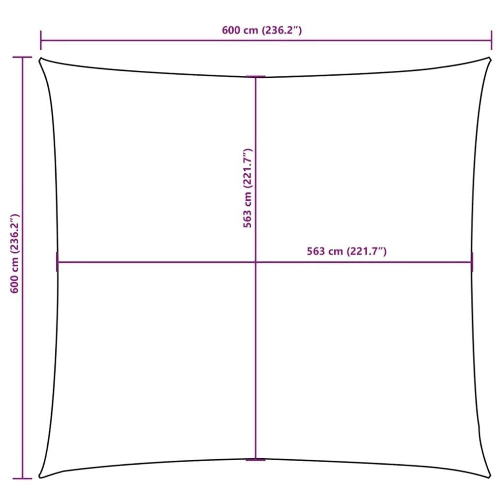 Vela Parasole Quadrata in Tela Oxford 6×6 m Crema - Image 201 of 222