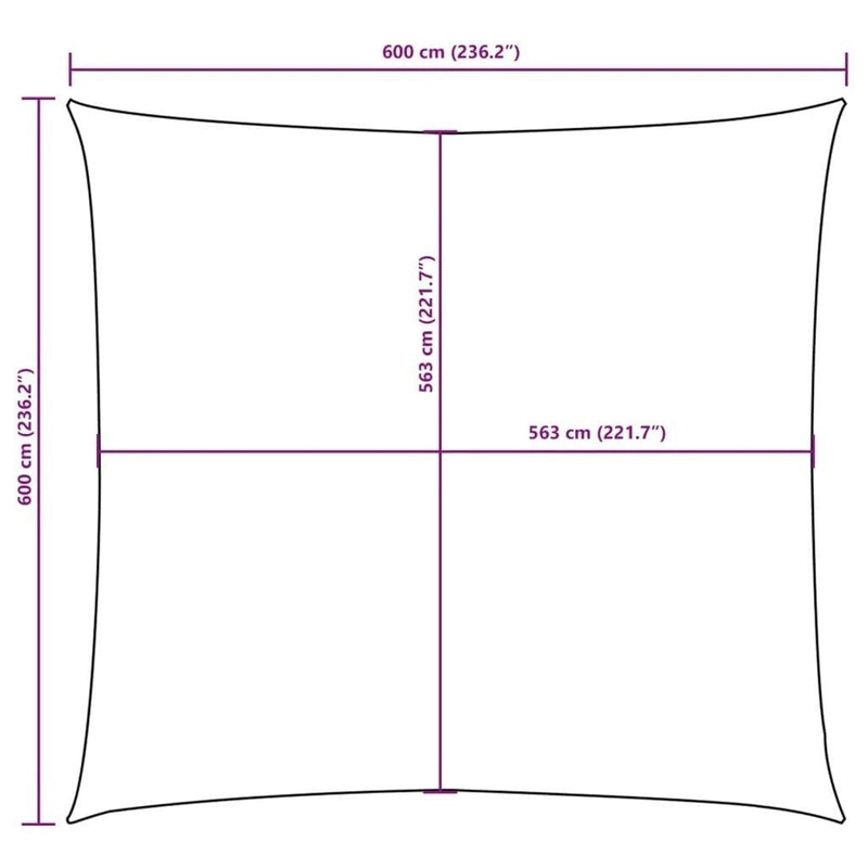 Vela Parasole Quadrata in Tela Oxford 6×6 m Crema - Image 201 of 222