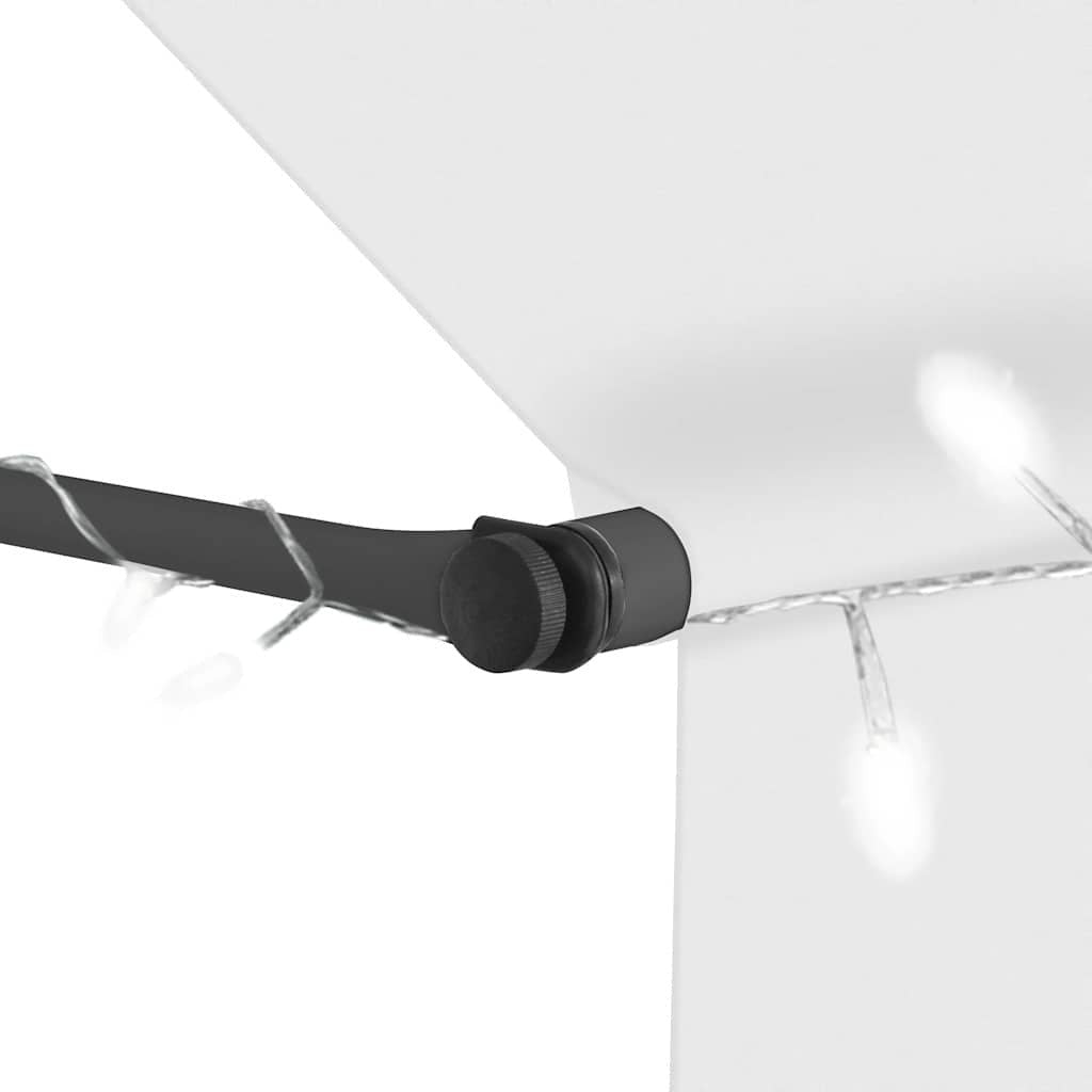 Tenda da Sole Retrattile Manuale con LED, Poliestere/Acciaio, 300 cm, Crema - Image 156 of 250